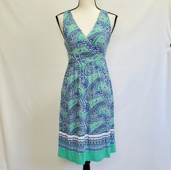 Old Navy Paisley V-Neck Sleeveless Summer Dress - Picture 1 of 5